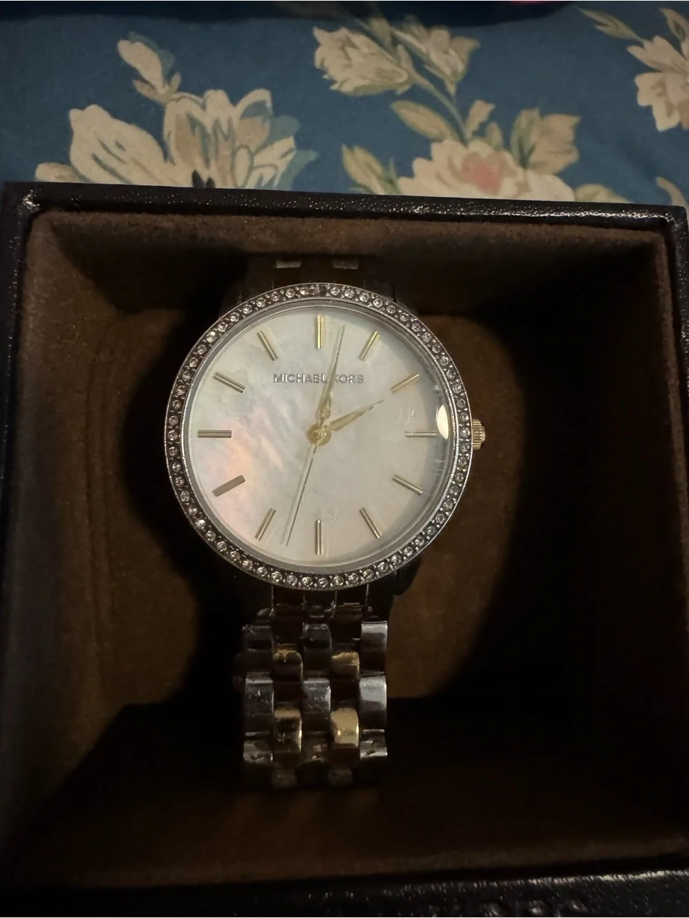 Michael Kors Two-Tone Silver and Gold Link Bracelet Watch